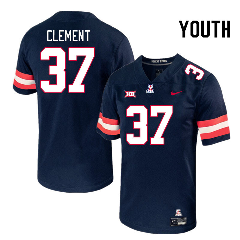 Youth #37 Nolan Clement Arizona Wildcats Big 12 Conference College Football Jerseys Stitched-Navy